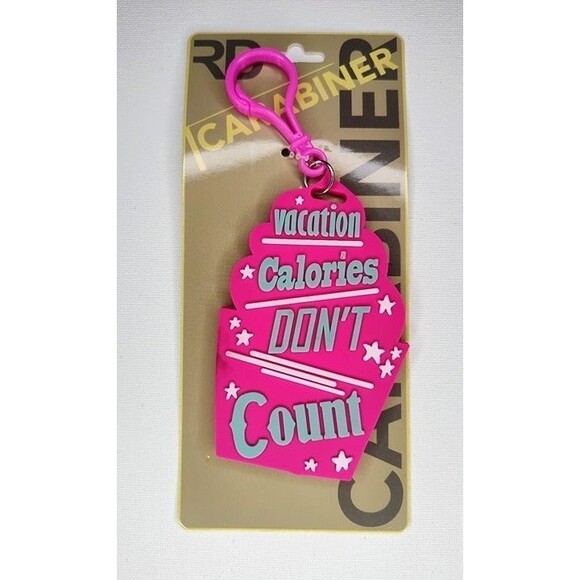 Silicone Luggage Tag Vacation Calories Don't Count - Picture 1 of 3